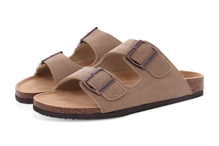 Suede Clogs for Women Men Summer Cork Mules Soft Footbed Sandals with Arch Support New Leisure Fashion Genuine Clogs
